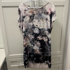 MEXX Lightweight T-Shirt Dress Abstract Tie-Dye Cap Sleeves Women's Siza XL
